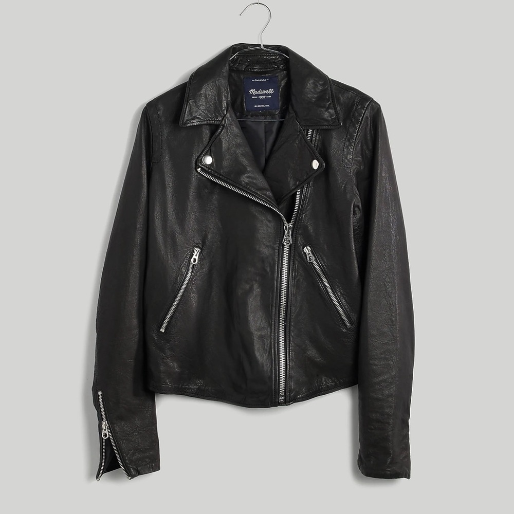 Like new Madewell The Washed Leather
Motorcycle Jacket